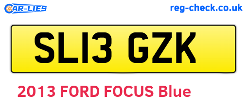 SL13GZK are the vehicle registration plates.