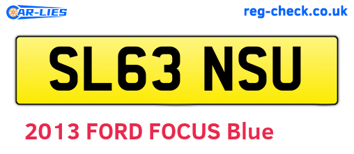 SL63NSU are the vehicle registration plates.