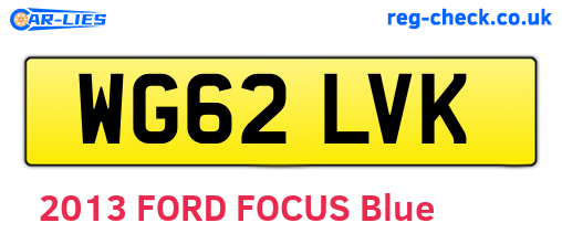 WG62LVK are the vehicle registration plates.