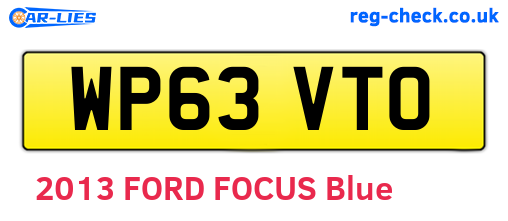 WP63VTO are the vehicle registration plates.