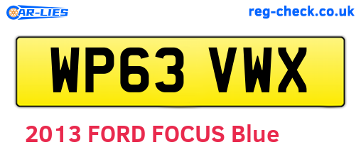 WP63VWX are the vehicle registration plates.