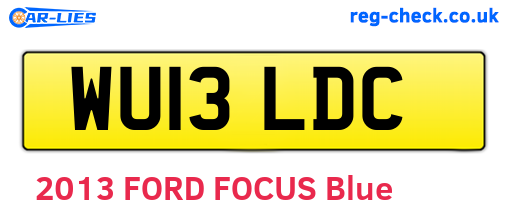 WU13LDC are the vehicle registration plates.