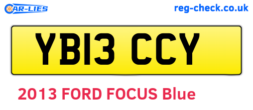 YB13CCY are the vehicle registration plates.