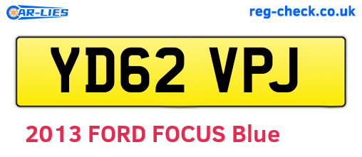 YD62VPJ are the vehicle registration plates.