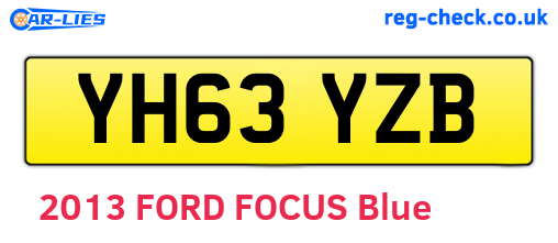 YH63YZB are the vehicle registration plates.
