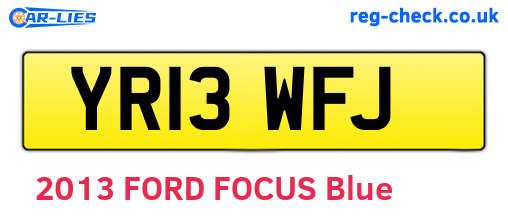 YR13WFJ are the vehicle registration plates.