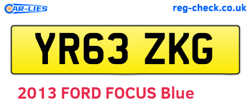 YR63ZKG are the vehicle registration plates.