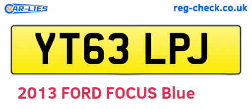 YT63LPJ are the vehicle registration plates.