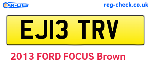 EJ13TRV are the vehicle registration plates.