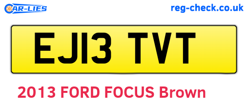 EJ13TVT are the vehicle registration plates.