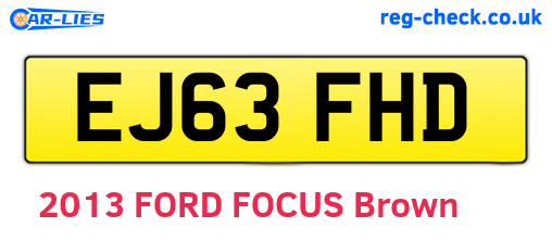 EJ63FHD are the vehicle registration plates.