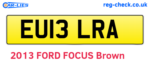 EU13LRA are the vehicle registration plates.