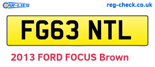 FG63NTL are the vehicle registration plates.