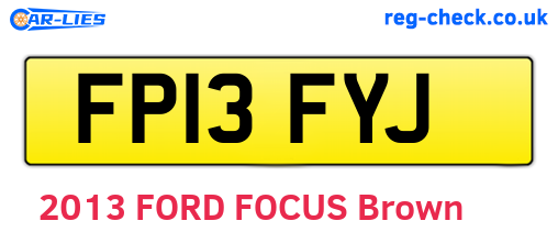 FP13FYJ are the vehicle registration plates.
