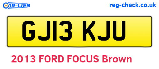 GJ13KJU are the vehicle registration plates.