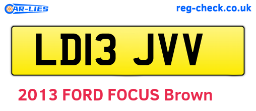 LD13JVV are the vehicle registration plates.