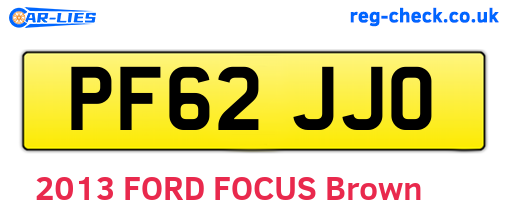 PF62JJO are the vehicle registration plates.