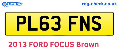 PL63FNS are the vehicle registration plates.
