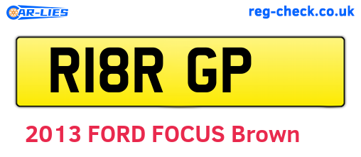 R18RGP are the vehicle registration plates.