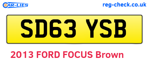 SD63YSB are the vehicle registration plates.