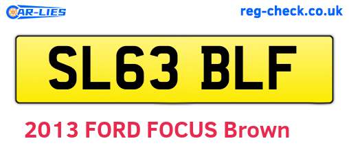SL63BLF are the vehicle registration plates.