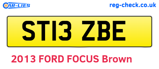 ST13ZBE are the vehicle registration plates.