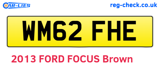 WM62FHE are the vehicle registration plates.