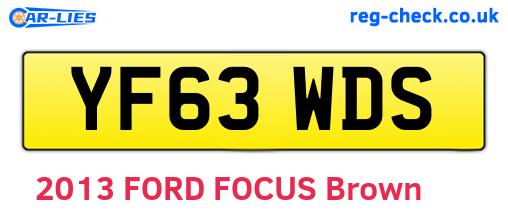 YF63WDS are the vehicle registration plates.