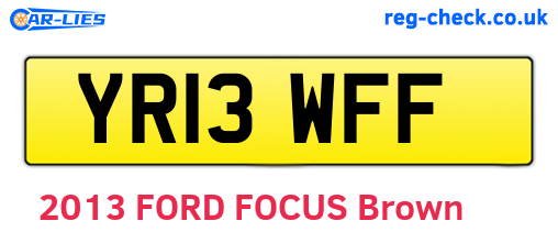 YR13WFF are the vehicle registration plates.