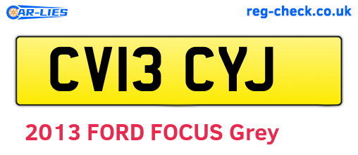 CV13CYJ are the vehicle registration plates.