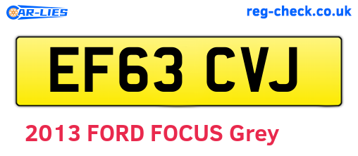 EF63CVJ are the vehicle registration plates.