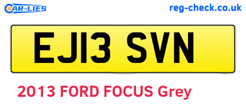 EJ13SVN are the vehicle registration plates.