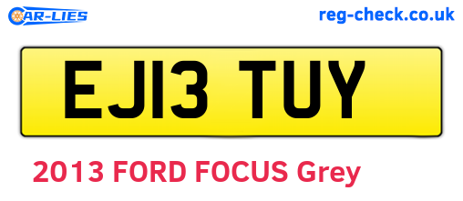 EJ13TUY are the vehicle registration plates.