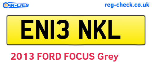 EN13NKL are the vehicle registration plates.