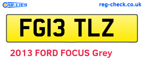 FG13TLZ are the vehicle registration plates.