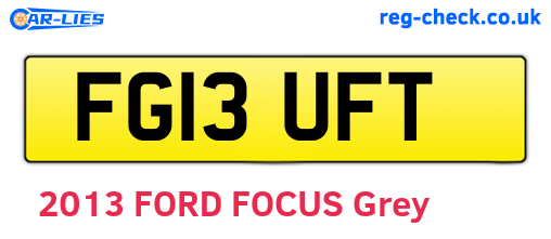 FG13UFT are the vehicle registration plates.
