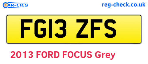 FG13ZFS are the vehicle registration plates.