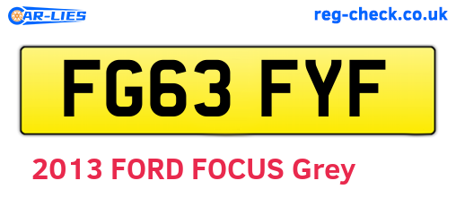 FG63FYF are the vehicle registration plates.