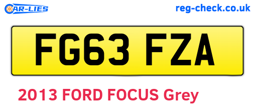 FG63FZA are the vehicle registration plates.