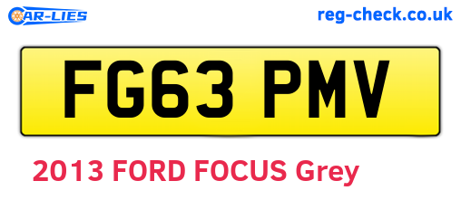 FG63PMV are the vehicle registration plates.