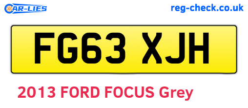 FG63XJH are the vehicle registration plates.