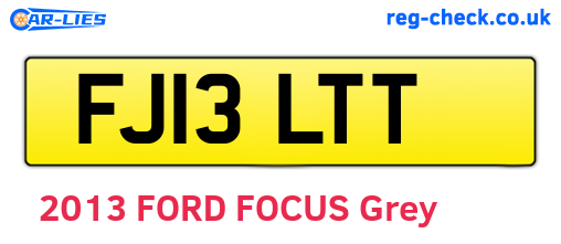 FJ13LTT are the vehicle registration plates.