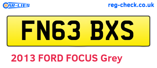 FN63BXS are the vehicle registration plates.