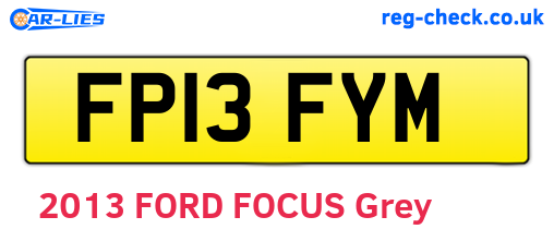 FP13FYM are the vehicle registration plates.