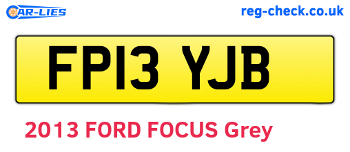 FP13YJB are the vehicle registration plates.