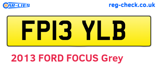 FP13YLB are the vehicle registration plates.