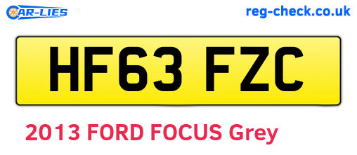 HF63FZC are the vehicle registration plates.