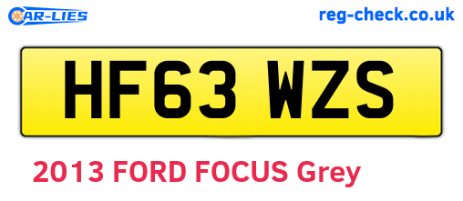 HF63WZS are the vehicle registration plates.