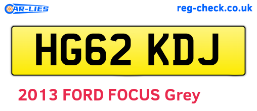 HG62KDJ are the vehicle registration plates.