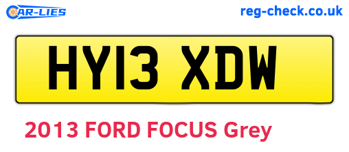 HY13XDW are the vehicle registration plates.